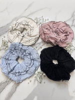 Blush Ruffle Scrunchie - Set Of 4