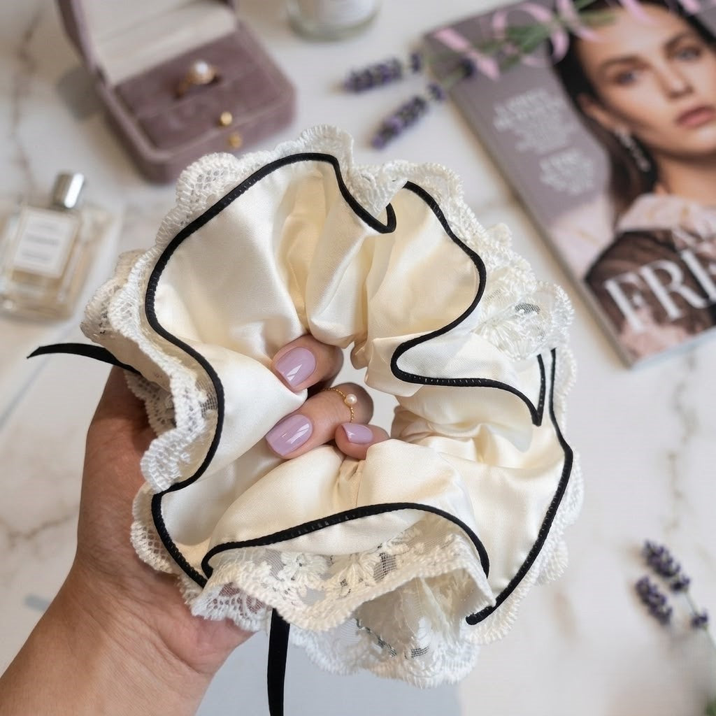 Luna Lace Oversized Scrunchie