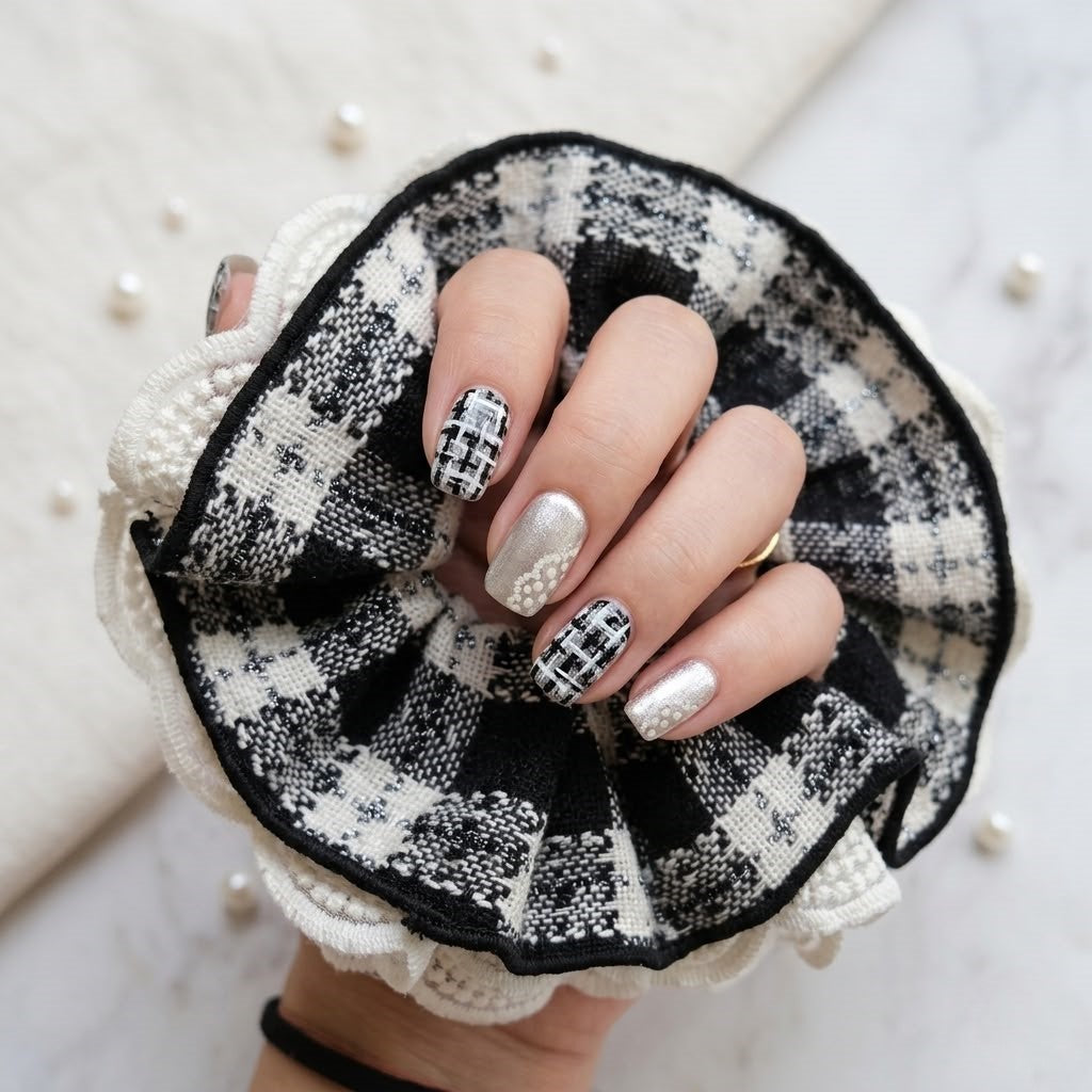 Autumn Mocha Lace Scrunchie