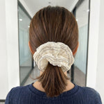 Blush Ruffle Scrunchie - Set Of 4