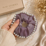 Pearl Serenity Scrunchie - Set Of 4