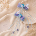 Ocean Dream Bow Hair Clips | Blue