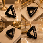 Midnight Pearl Triangle Claw Clip