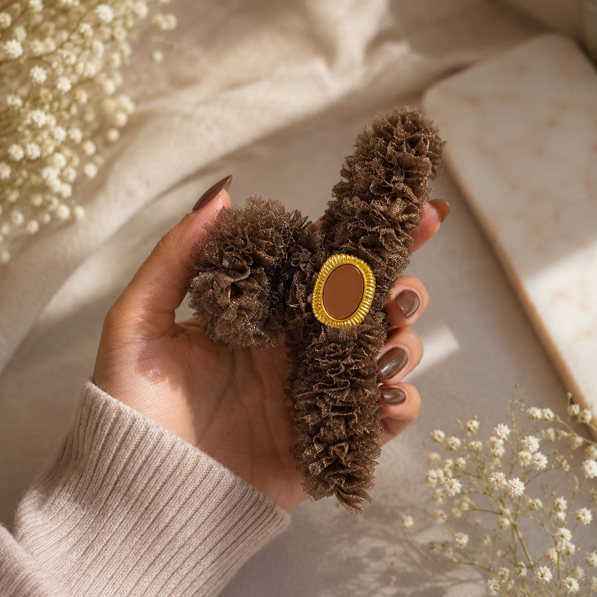 Mocha Bloom Teddy Claw