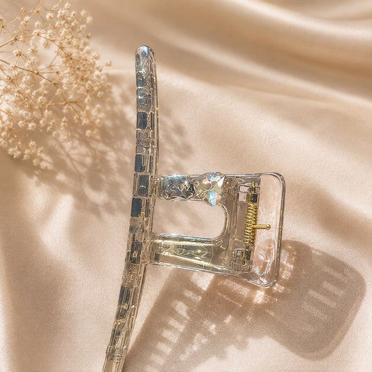Crystal Luxe Smoky Claw Clip