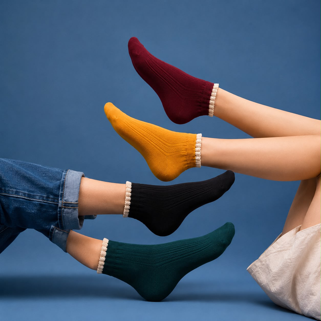 Lowkey Crochet Socks -Set Of 4
