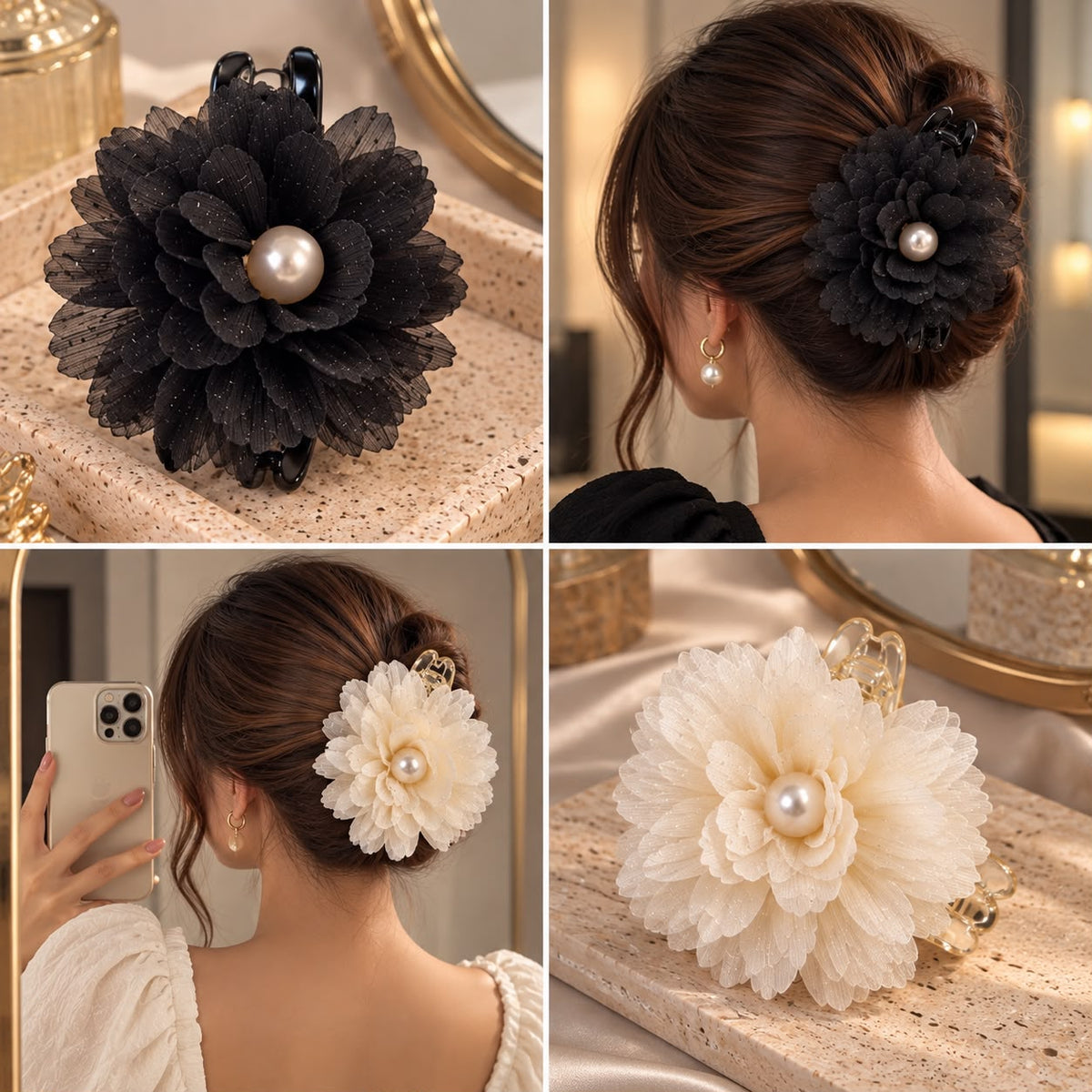 Pearl Bloom Flower Claw