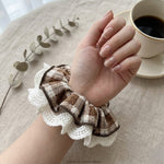 Autumn Mocha Lace Scrunchie