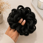 Human Hair Messy Scrunchie Natural Black |  35gms