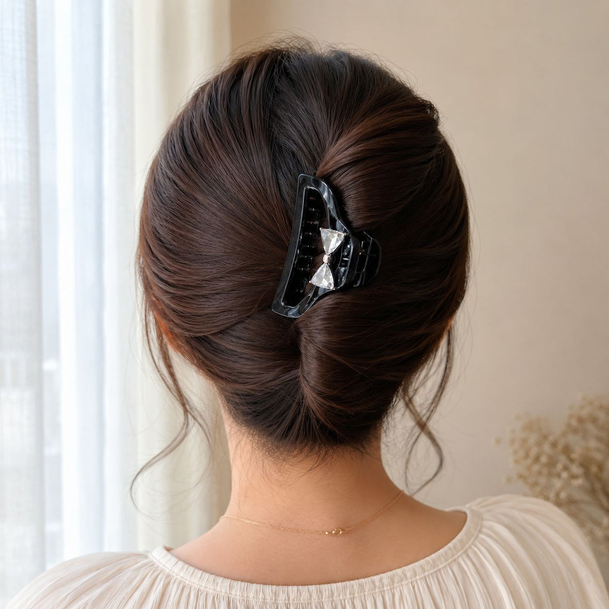 Midnight Luxe Crystal Claw Clip