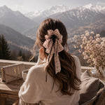 Midnight Floral Bowknot Claw