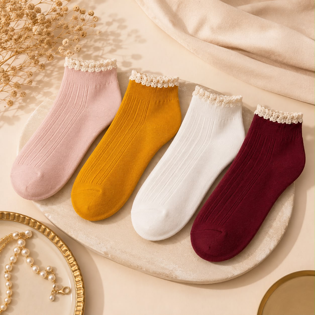 Lowkey Crochet Socks - Set Of 4
