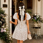 French Polka Dot Bow Claw