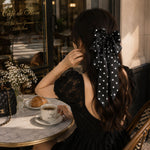 French Polka Dot Bow Claw