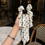 French Polka Dot Bow Claw
